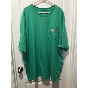 Carhartt Men’s 3XL Relaxed Fit Pocket T-Shirt Green Short Sleeve